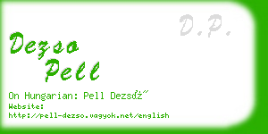 dezso pell business card